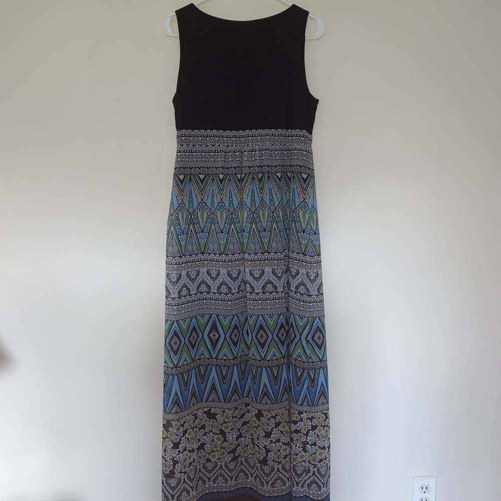 Sandra Darren blue & green dress women’s size 10 - Picture 6 of 10